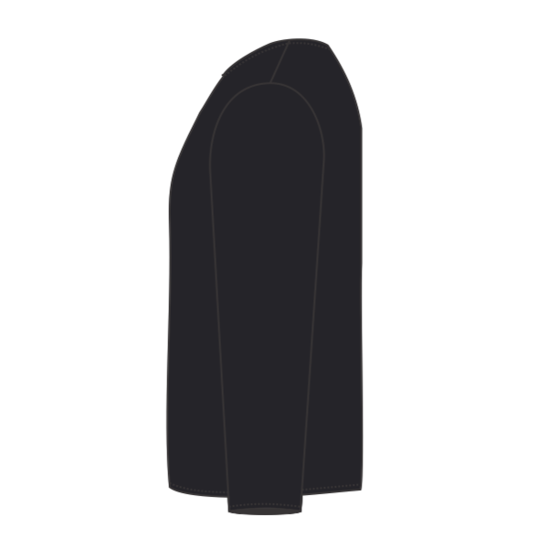 Jerzees Youth Dri-Power® Long Sleeve 50/50 T-Shirt, Black, Left Side view