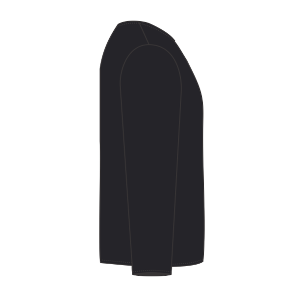 Jerzees Youth Dri-Power® Long Sleeve 50/50 T-Shirt, Black, Right Side view