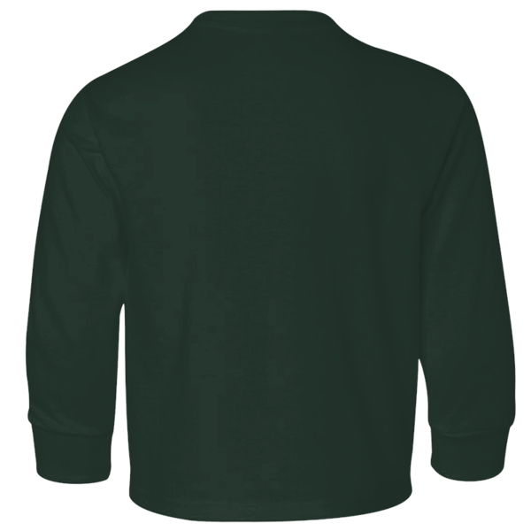 Jerzees Youth Dri-Power® Long Sleeve 50/50 T-Shirt, Forest Green, Back view