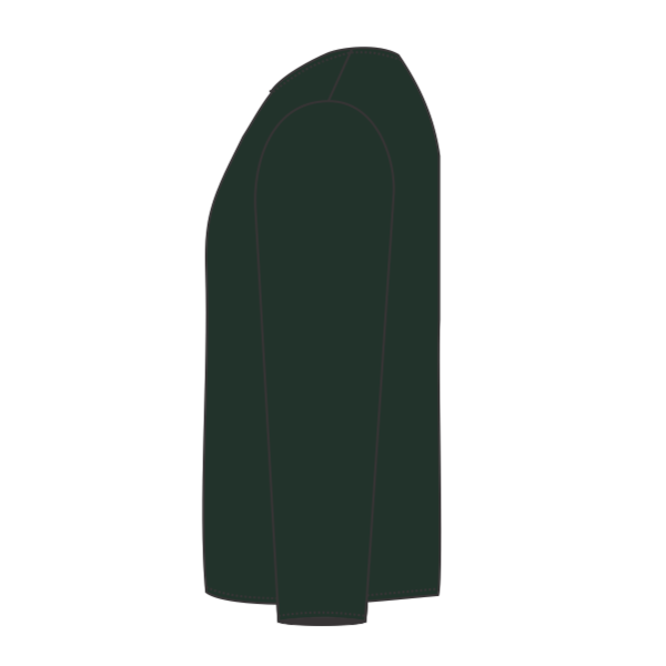 Jerzees Youth Dri-Power® Long Sleeve 50/50 T-Shirt, Forest Green, Left Side view