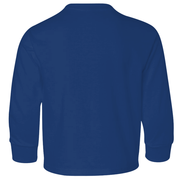 Jerzees Youth Dri-Power® Long Sleeve 50/50 T-Shirt, Royal, Back view