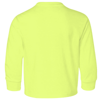Jerzees Youth Dri-Power® Long Sleeve 50/50 T-Shirt, Safety Green, Back view