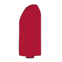 Jerzees Youth Dri-Power® Long Sleeve 50/50 T-Shirt, True Red, Left Side view