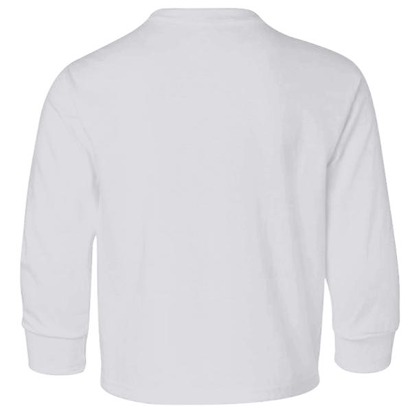 Jerzees Youth Dri-Power® Long Sleeve 50/50 T-Shirt, White, Back view