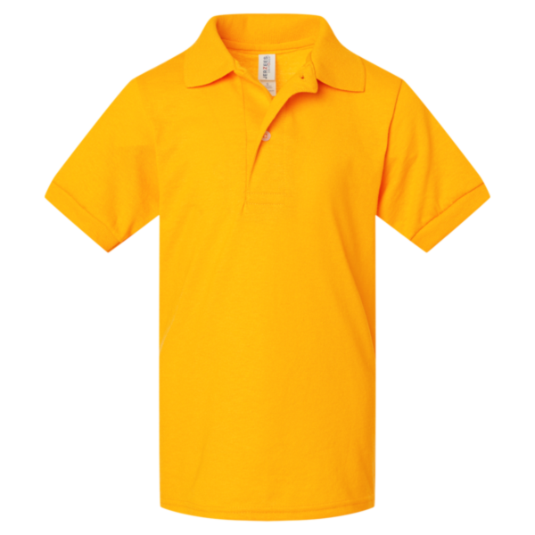 Jerzees Youth Dri-Power® Polo, Gold, Front view