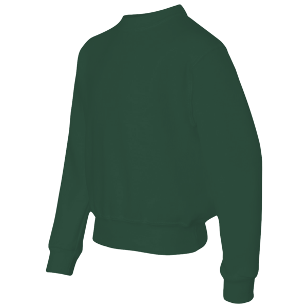 Jerzees Youth NuBlend® Crewneck Sweatshirt, Forest Green, Left Sleeve view