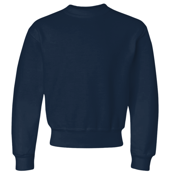 Jerzees Youth NuBlend® Crewneck Sweatshirt, J. Navy, Front view