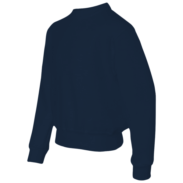 Jerzees Youth NuBlend® Crewneck Sweatshirt, J. Navy, Left Sleeve view