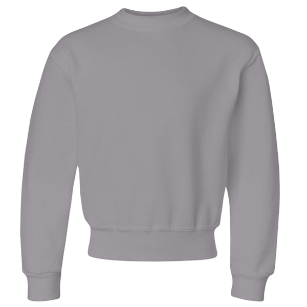 Jerzees Youth NuBlend® Crewneck Sweatshirt, Oxford, Front view