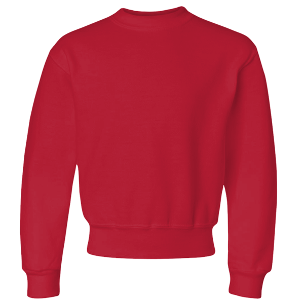 Jerzees Youth NuBlend® Crewneck Sweatshirt, True Red, Front view