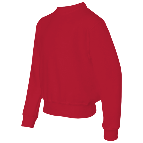 Jerzees Youth NuBlend® Crewneck Sweatshirt, True Red, Left Sleeve view