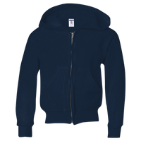Jerzees Youth NuBlend® Full-Zip Hooded Sweatshirt, J. Navy, Front view