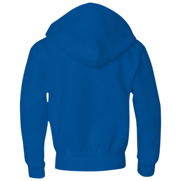 Jerzees Youth NuBlend® Full-Zip Hooded Sweatshirt, Royal, Back view