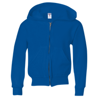 Jerzees Youth NuBlend® Full-Zip Hooded Sweatshirt, Royal, Front view