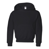 Jerzees Youth NuBlend® Hooded Sweatshirt, Black, Front view