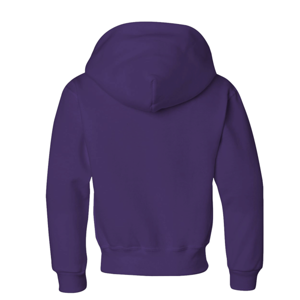Jerzees Youth NuBlend® Hooded Sweatshirt, Deep Purple, Back view