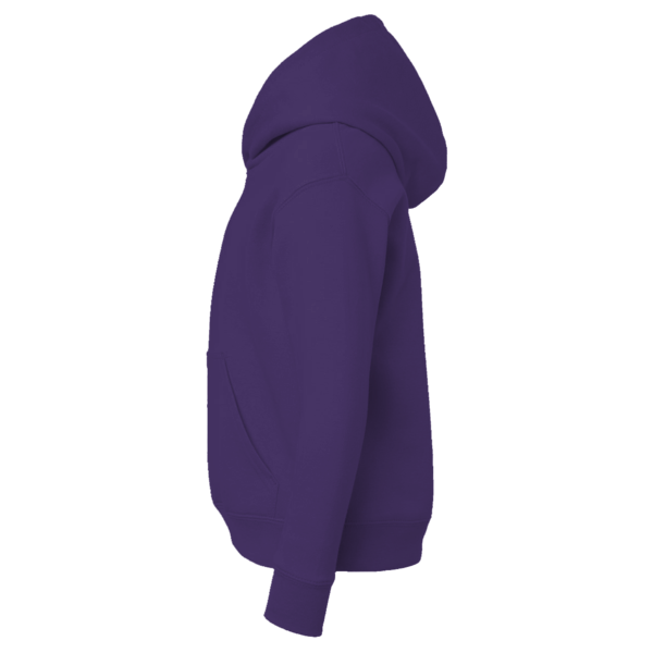 Jerzees Youth NuBlend® Hooded Sweatshirt, Deep Purple, Left Sleeve view
