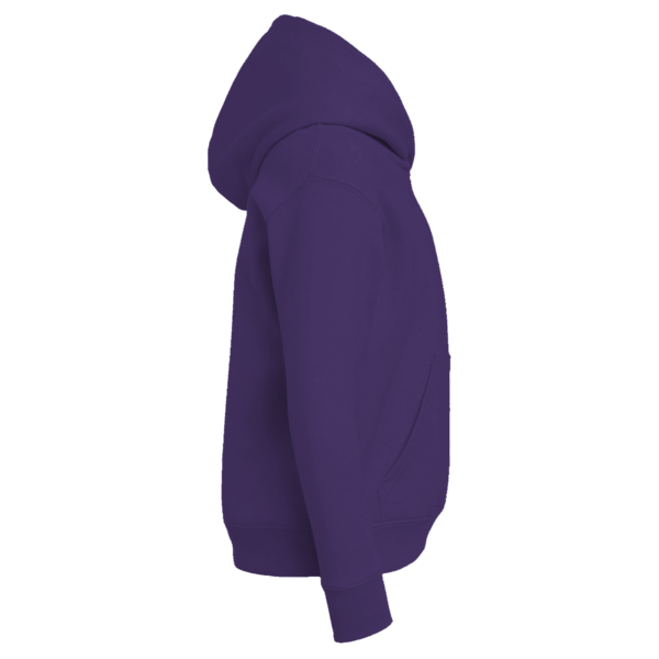 Jerzees Youth NuBlend® Hooded Sweatshirt, Deep Purple, Right Sleeve view