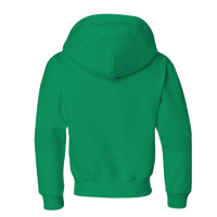 Jerzees Youth NuBlend® Hooded Sweatshirt, Kelly, Back view