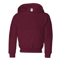 Jerzees Youth NuBlend® Hooded Sweatshirt, Maroon, Front view