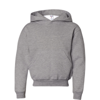 Jerzees Youth NuBlend® Hooded Sweatshirt, Oxford, Front view