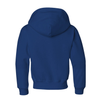 Jerzees Youth NuBlend® Hooded Sweatshirt, Royal, Back view