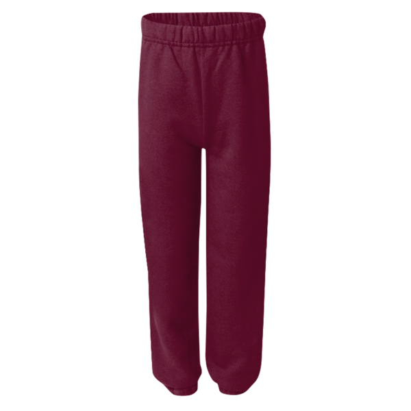 Jerzees Youth NuBlend® Sweatpants, Maroon, Front view