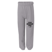 Jerzees Youth NuBlend® Sweatpants, Oxford, Front view, Mockup