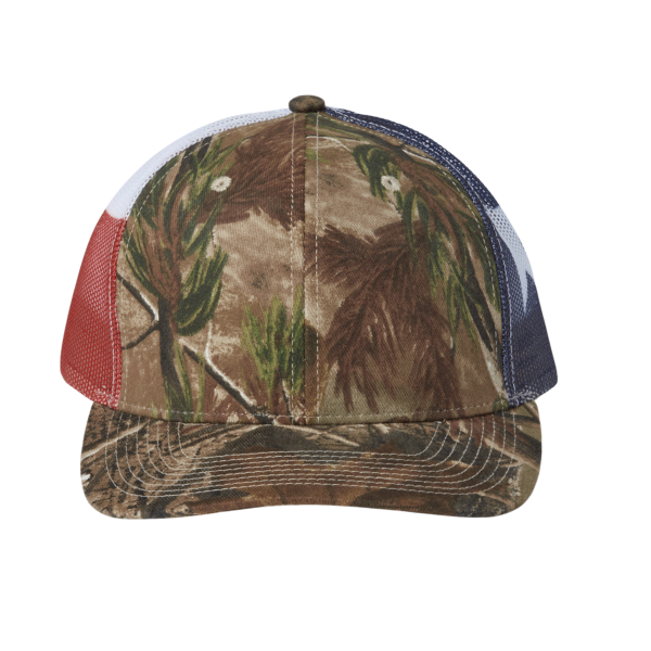 Kati Printed Mesh Trucker Cap, All Purpose / Texas Flag / Texas Flag, Front view