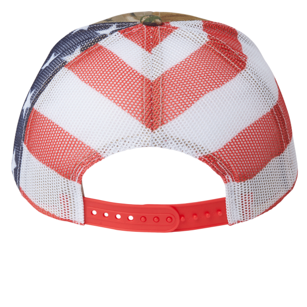 Kati Printed Mesh Trucker Cap, All Purpose / Usa Flag / Usa Flag, Back view