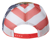 Kati Printed Mesh Trucker Cap, All Purpose / Usa Flag / Usa Flag, Back view