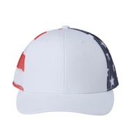 Kati Printed Mesh Trucker Cap, White / Usa Flag / Usa Flag, Front view