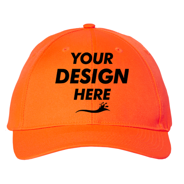 Kati Safety Cap, Blaze Orange, Front view, Mockup