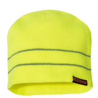 Kishigo High Viz Reflective Beanie, Lime, Front view