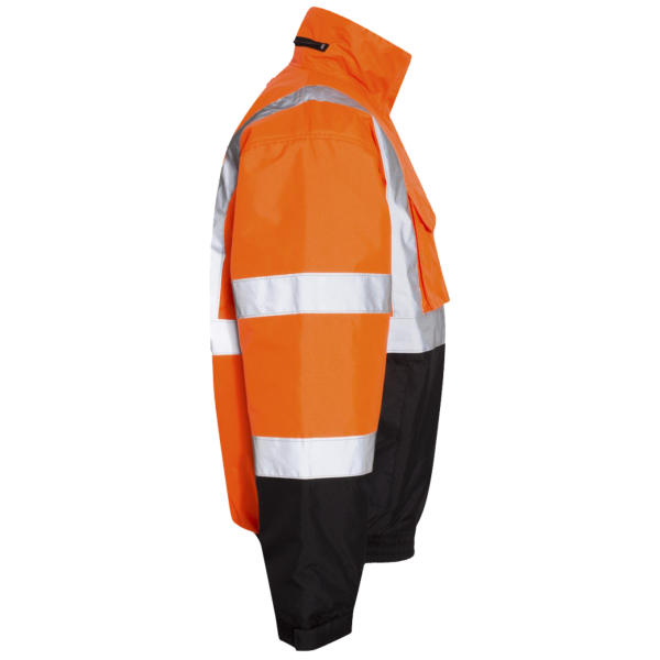 Kishigo Unisex Economy Bomber Jacket, Orange, Right Sleeve view