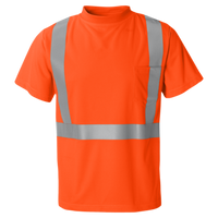 Kishigo Unisex High-Performance Microfiber T-Shirt, Orange, Front view