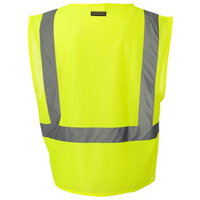 Kishigo Unisex Ultra-Cool™ Mesh Vest with Pockets, Orange, Back view