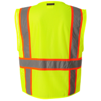 Kishigo Unisex Ultra-Cool™ Multi-Pocket Vest, Lime, Back view