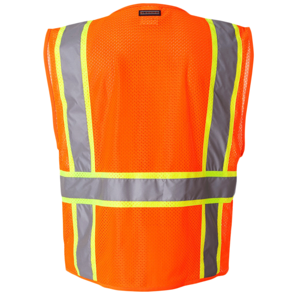 Kishigo Unisex Ultra-Cool™ Multi-Pocket Vest, Orange, Back view