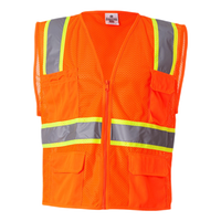 Kishigo Unisex Ultra-Cool™ Multi-Pocket Vest, Orange, Front view