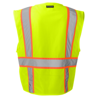Kishigo Unisex Ultra-Cool™ Solid Front Vest with Mesh Back, Lime, Back view