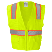 Kishigo Unisex Ultra-Cool™ Solid Front Vest with Mesh Back, Lime, Front view