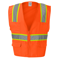 Kishigo Unisex Ultra-Cool™ Solid Front Vest with Mesh Back, Orange, Front view