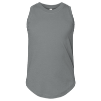 LAT Girls' Relaxed Fine Jersey Tank, Granite Heather, Front view