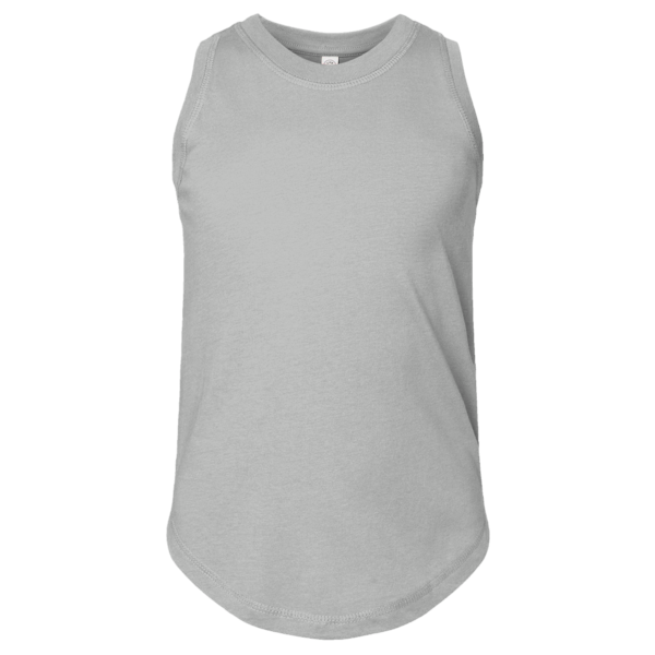 LAT Girls' Relaxed Fine Jersey Tank, Heather, Front view