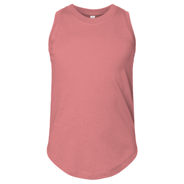 LAT Girls' Relaxed Fine Jersey Tank, Mauvelous, Front view