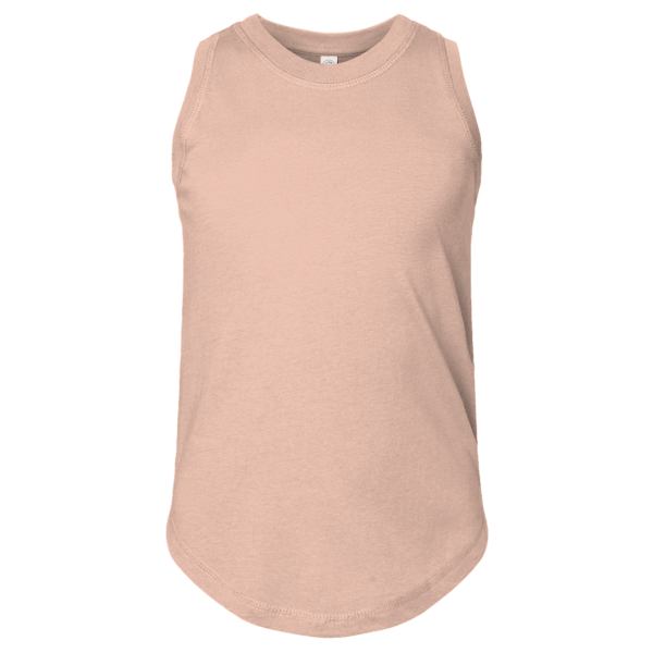 LAT Girls' Relaxed Fine Jersey Tank, Peachy, Front view