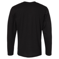 LAT Men's Fine Jersey Long Sleeve Tee, Black / Black, Back view