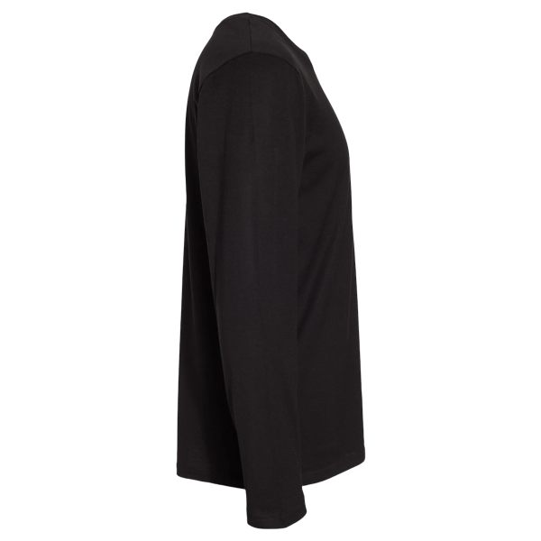 LAT Men's Fine Jersey Long Sleeve Tee, Black / Black, Right Sleeve view