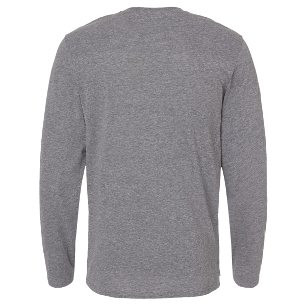 LAT Men's Fine Jersey Long Sleeve Tee, Granite Heather / Granite Heather, Back view